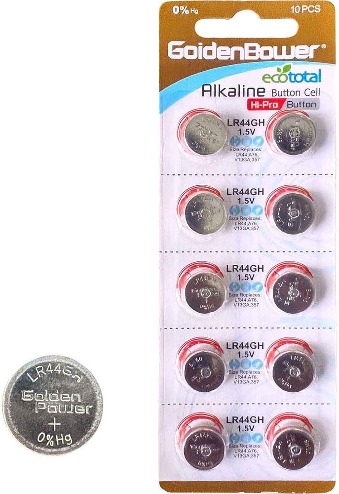 Kitstar LR44GH Alkaline Button Cell 1.5V Battery Hi-Pro Strongest Leak-Proof…