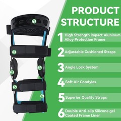Orthomen Functional ACL Knee Brace for MCL PCL Meniscus Ligament Sports Injuries