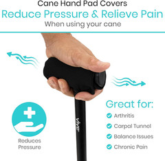 Vive Cane Handle Cover Cushion Grip Foam Pad for Walking Stick Hand Pain Relief