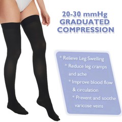 1PAIR Compression Socks Thigh High Stockings for Varicose Veins, Swelling, Edema