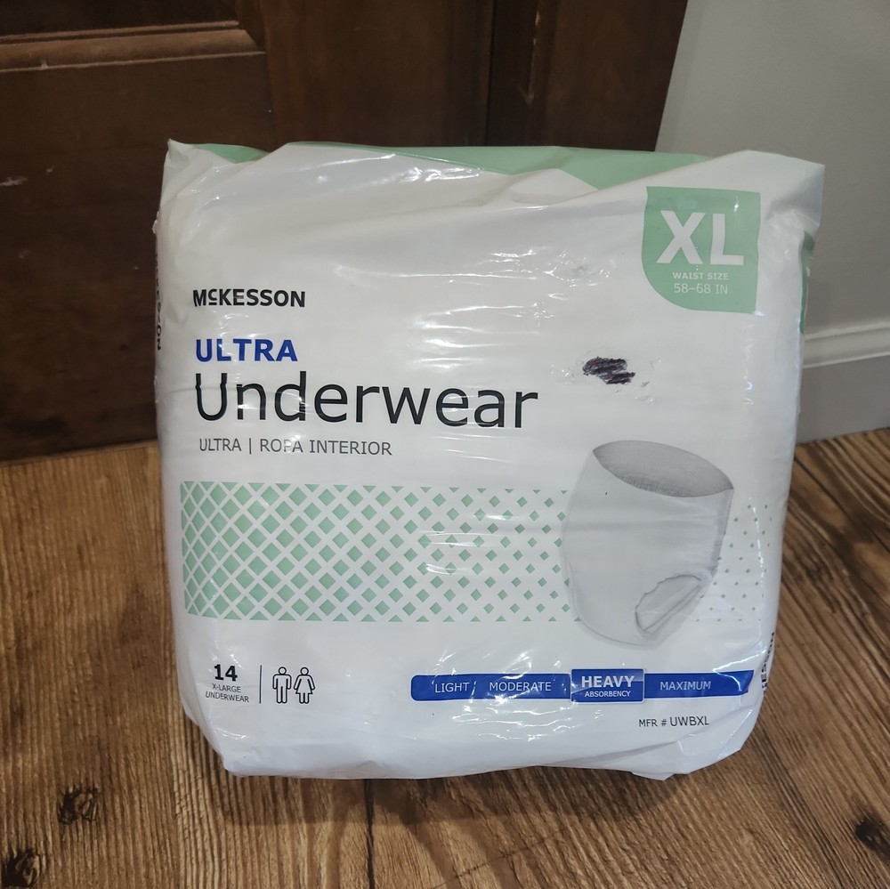 McKesson Adult Disposable Pull On Up Underwear Diapers XL Heavy Absorbency 14 Ct