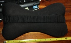 Snap On Neck Or Back Cushion Pillow Memory Foam Car Comfort Black White Letters