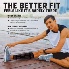 COPPER Calf Compression Sleeve Running Leg Support Brace Sport Shin Splint Socks