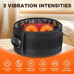 Infrared Heated Vibration Massage for Lower Back Pain Relief Lumbar Support Belt
