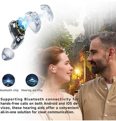 Edifier Mini Hearing Aids, Bluetooth, Rechargeable, Noise Cancellation, 4 Modes,