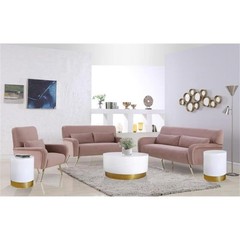 Meridian Furniture Deco Collection White Lacquer Top End Table Sturdy Gold