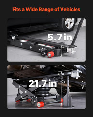 Portable Air Car Lift 3 Ton Capacity, 21.7″ Height, Heavy-Duty for SUVs & Sedans