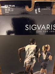 Sigvaris Performance Socks, Size SM 20-30 Mmhg Black