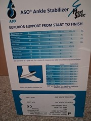 Med Spec 264019 Size XXS ASO Ankle Stabilizer, Black