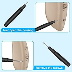 Hearing Aid Cleaning Kit 8 Pcs Tools Brush Pick Cloth Case For Earbuds