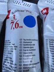3M Scotchcast Plus Cast Tape Fiberglass/Resin Blue, 82003 Bundle Of 9