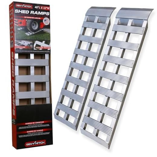 Aluminum Loading Ramps – Set of Two 40-Inch x 11-Inch Ramps for ATVs,