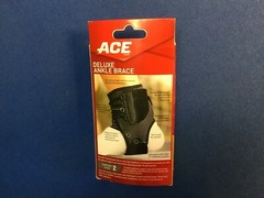 Ankle brace, easy to use, quick lace strapping system provides custom fit, 1 ct