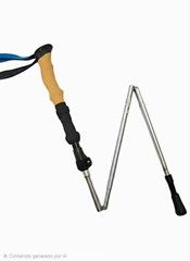 High Stream Gear Folding Trekking Pole Collapsible Hiking Cane Cork Grip Used
