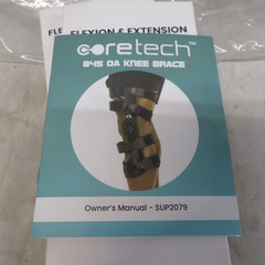 Coretech SUP2079BLKRL 845 Adjustable Straps OA Knee Brace for Right Leg – Large