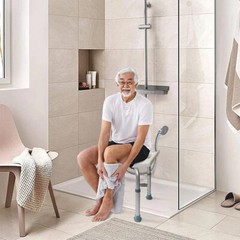 Adjustable Shower Chair 350Lb Bath Seat Non-Slip Adjustable Shower Stool Bench