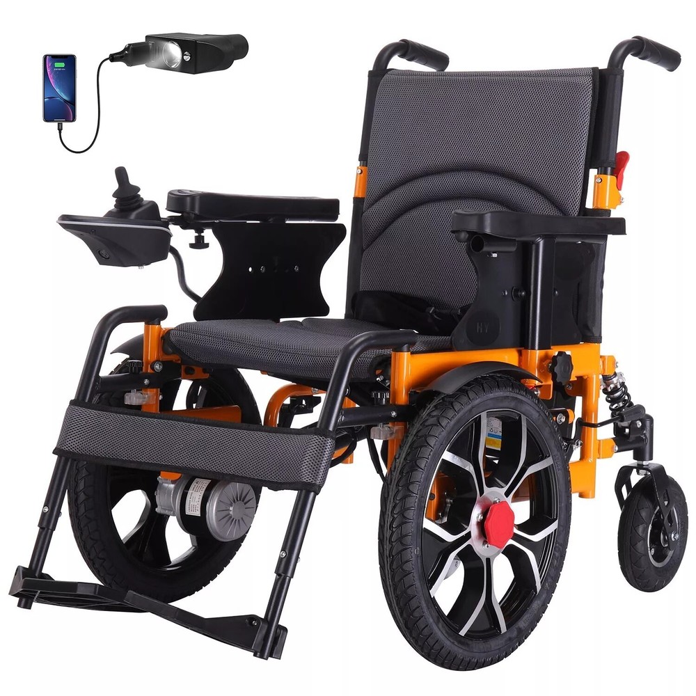 Heavy Duty Electric Wheelchair-Convenience and Performance -with Foldable Design