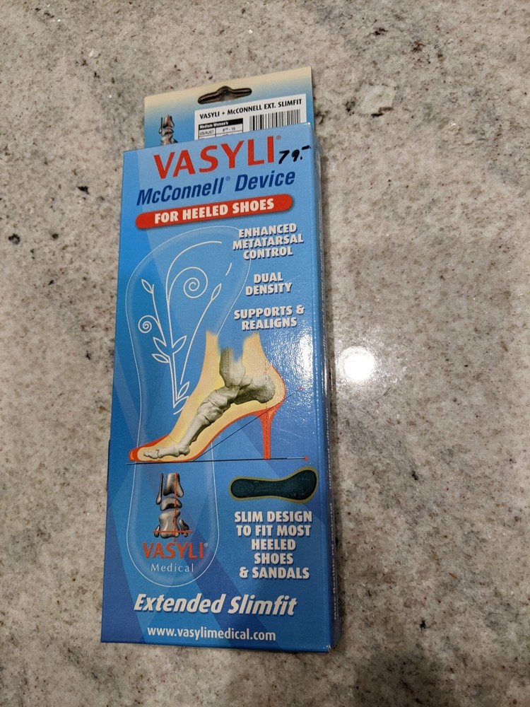 Vasyli + McConnell Foot Orthotics Heeled Shoes 1 Pair Full Length Women’s Med.