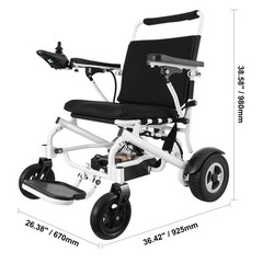 VEVOR Intelligent Electric Wheelchair Foldable Mobility Scooter Large Seat 330lb