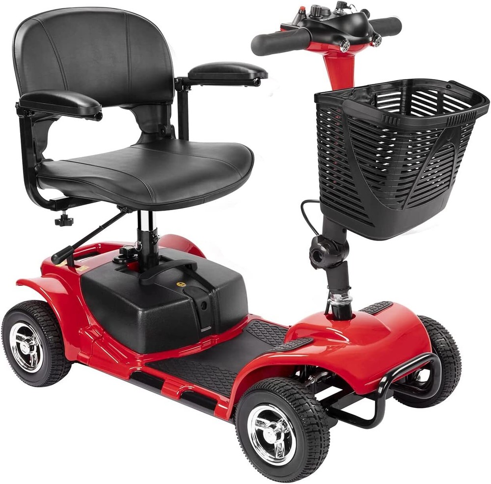 4 Wheels Mobility Scooter Power Wheel Chair Electric Device Compact for Travel