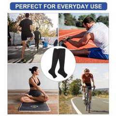 Compression Socks Leg Support Stockings Womens Mens 15-20 mmHG Open Toe XXL