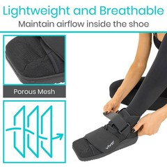 All-Purpose Boot Closed Toe Post-Op Medical Shoe Black ALL SIZES New ! FAST SHIP