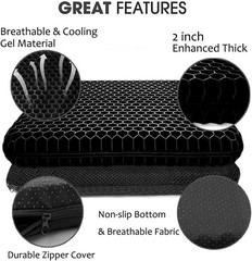 Gel Seat Cushion for Long Sitting Extra Thick Gel Cushion for Wheelchair Soft