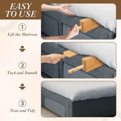 Bed Sheet Tucker Tool for Changing Sheets, Bed Making Assist with Storage