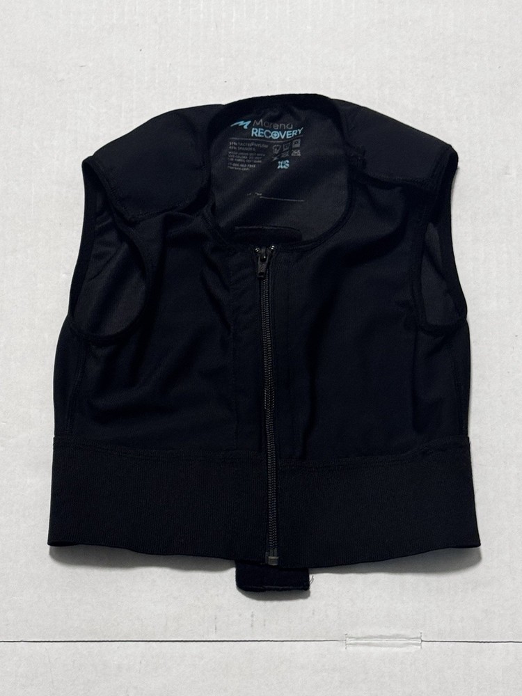 Marena Recovery Compression Vest Short Style Black Nylon & Spandex Blend Size XS