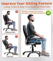 Memory Foam Seat Cushion, Large Office Chair Cushions Chair Pad for Tailbone …