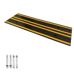 48in Rubber Curb Ramp 2.76in Rise Heavy Duty Driveway Threshold Ramp 33069lbs