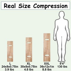 Rubberwood Transfer Board, Slide Board for Transferring, XL: 30x8x0.75in, Oak