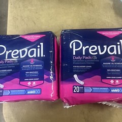 Women’s Prevail Daily Pads for Bladder Leaks | 40 count Moderate absorbency lvl4