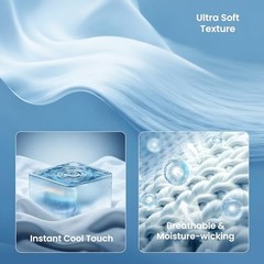 Nanotex Cooling Blanket for Hot Sleepers, Double-Sided Cold King Dark Grey