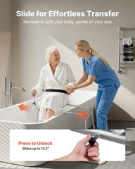VEVOR Sliding Shower Chair Tub Transfer Bench with Cut-Out Seat Backrest 400 lbs
