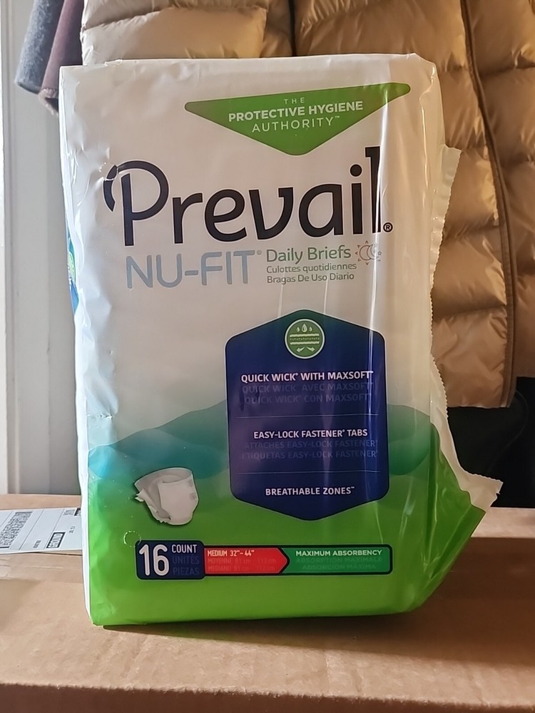 prevail Nu-Fit Max Absor Briefs M 16 counts Same as Picture.1 pack