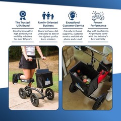 Large Capacity Knee Rover Basket Attachment – Secure Storage for Mobility Walker