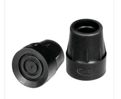 2 Pack Rubber Cane Tips 3/4 Inch Skid-Resistant And Metal-Reinforced TPR Carex