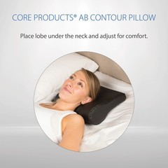 Core Products Compact Vinyl AB Contour Neck Head Pillow Helps Relieve Spasms