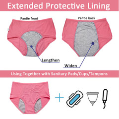5 Pack High Absorbency Incontinence Underwear for Women Washable Leakproof Panti