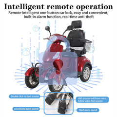 800W 4-Wheels Heavy Duty Senior Mobility Scooter 15mph 31 Miles Range 500lbs