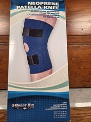Sport Aid Neoprene Open Patella Knee Brace Size: Medium(14″-15″ Knee Circ.) NEW!