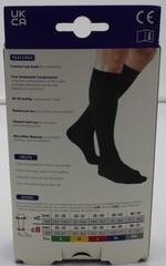 Neo G Graduated Compression Therapeutic Socks Mens L MGC Black 20-30 mmHg Firm
