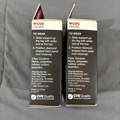 2 PACK ~ CVS Health Knee Support Sleeves Mild Compression Size Large NEW!!!