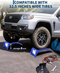 8 Inch Lift Solid Steel Car Ramps 8000 LBS Auto Truck Ramps for Car Repair 2PCS