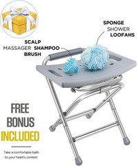 Folding Shower Chair for Inside Shower 400lbs Foldable Shower Stools Portable
