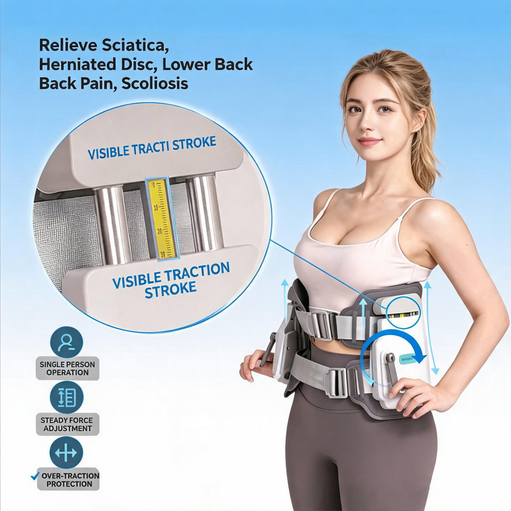 Spine Lumbar Traction Device Lumbar Decompression for Herniated Disc, Sciatica