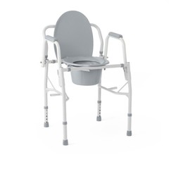 Medline G1-301DX1 Steel Frame Std Folding Commode 7.5 Qt. Bucket w/Handle