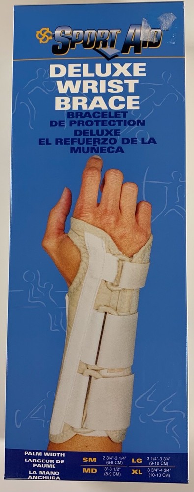 SportAid Deluxe Wrist Brace Latex Free – Carpal Tunnel Relief – Right Wrist
