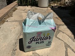 Kiddo Junior Plus Blue ABDL Diapers Size Medium Bag Of 10